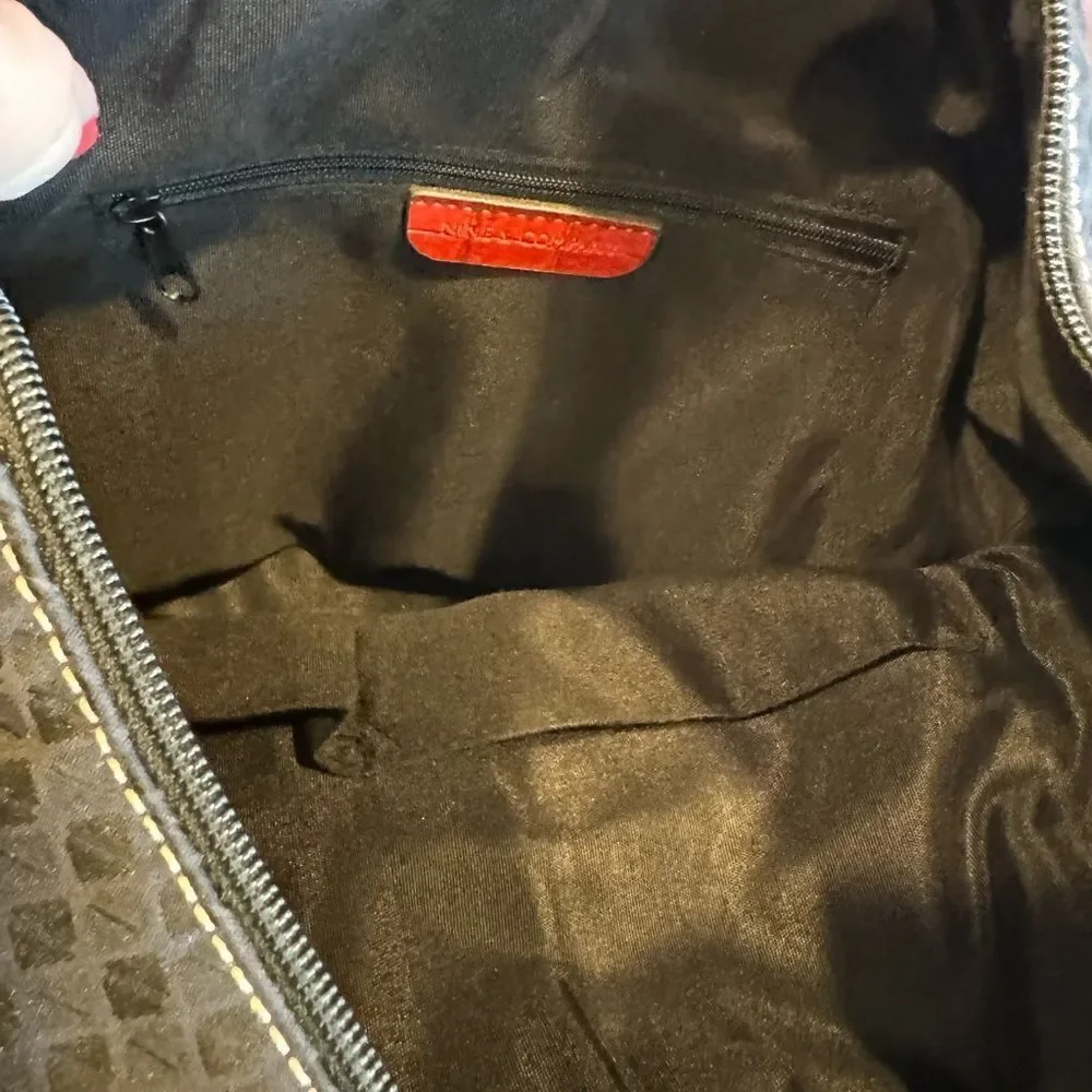 Nine & Company Unique Leather and Canvas Backpack
